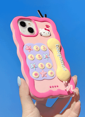 따르릉 핑크 전화기 아이폰케이스